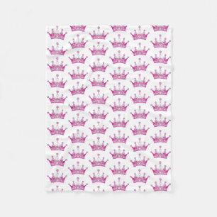 Cobertor De Velo Manta de Bebê - Coroa Rosa