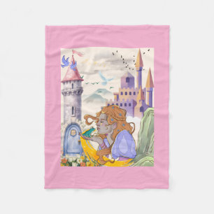 Cobertor De Velo Manta de Bebê Princesa e Castelo de Conto de Fadas