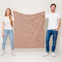 Manta de fleece estilo barroco de luxo elegante