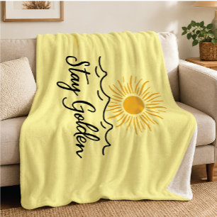 Cobertor De Velo Manta de Fleece Stay Golden – Macia, Quente e Chei