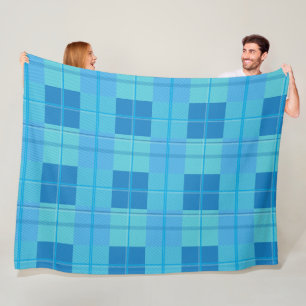 Cobertor De Velo Manta de Fleece Xadrez Azul Céu Clássico Real Esté