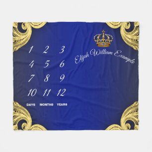 Cobertor De Velo Manta para Bebê Menino Príncipe de Marco Milestone