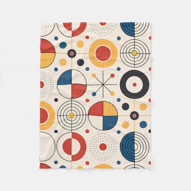 Cobertor De Velo Manta polar diseño geométrico (Frente)