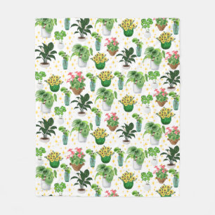 Cobertor De Velo Mantas de Plantas em Vasos Caprichosas