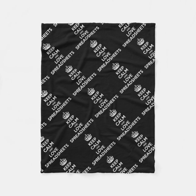 COBERTOR DE VELO MANTENHA A CALMA E AME PLANILHAS (Frente)