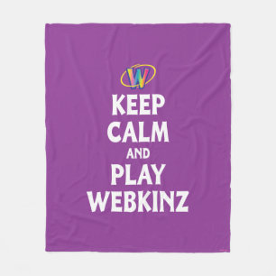 Cobertor De Velo Mantenha a calma e o jogo Webkinz