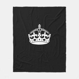 Cobertor De Velo Mantenha a coroa calma no preto