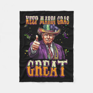 Cobertor De Velo Mantenha Mardi Gras Excelente Engraçado Trump Mard