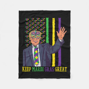 Cobertor De Velo Mantenha O Mardi Gras Ótimo Bandeira Dos EUA Patri