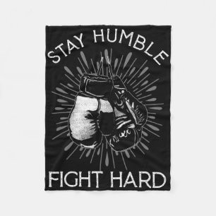 Cobertor De Velo Mantenha-se humilde Duro combatendo luvas de boxe