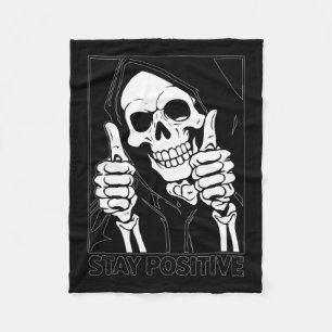 Cobertor De Velo Mantenha-Se Positivo, Halloween, De Ceifador De Es