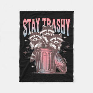 Cobertor De Velo Mantenha-se Trashy Humor Raccoon, Retro Themed Rac