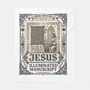 Cobertor De Velo Manuscrito de Jesus Fé Cristã Vintage