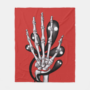 Cobertor De Velo Mão de esqueleto com fantasmas