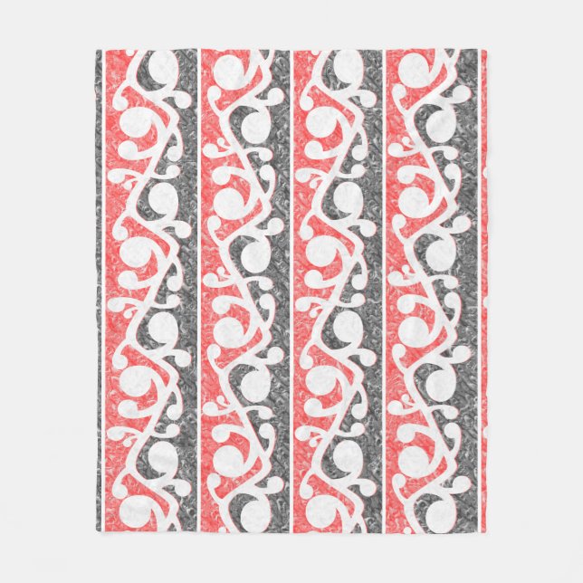 Cobertor De Velo Maori Kowhaiwhai Marbled Pattern (Frente)