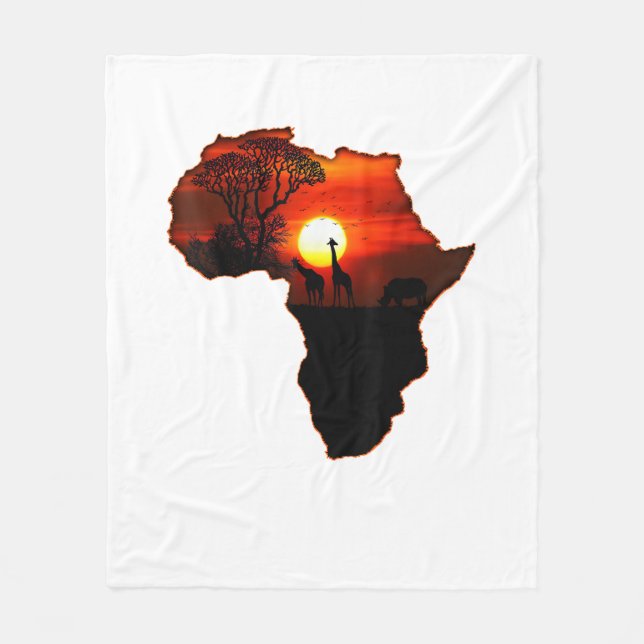 Cobertor De Velo Mapa Africano de Camisas T Do Sol Sul-Africano (Frente)