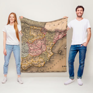 Cobertor De Velo Mapa antigo antigo inspirado (5)