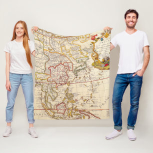 Cobertor De Velo Mapa antigo antigo inspirado (6)