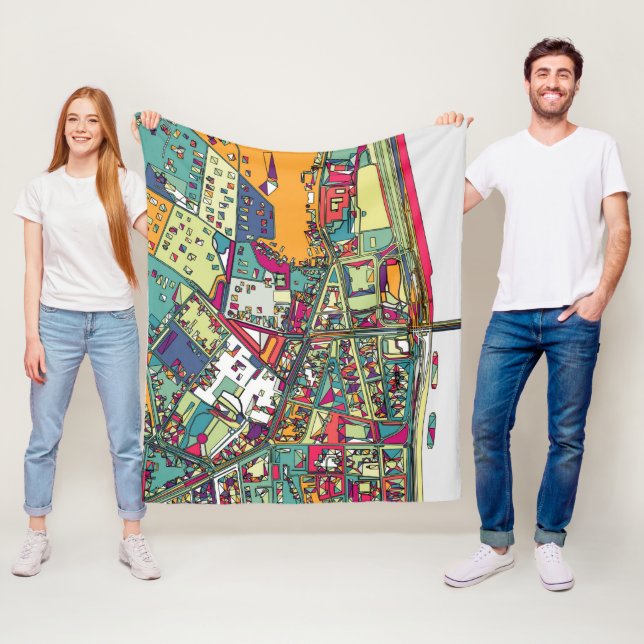 Cobertor De Velo Mapa da cidade de Budapest, Hungria | (In Situ)