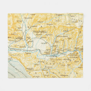 Cobertor De Velo Mapa da Grécia Olímpica (1894)