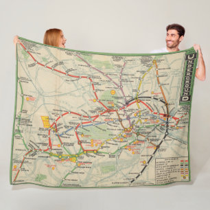 Cobertor De Velo Mapa das estradas de ferro subterrâneas de Londre
