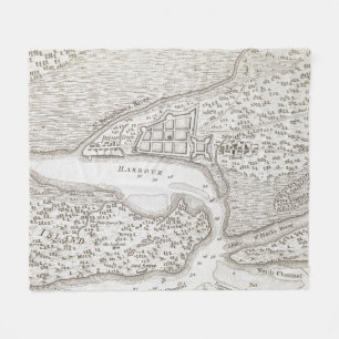 Cobertor De Velo Mapa das Ruas de Augustine Florida (1763)
