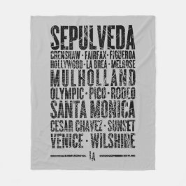 Cobertor De Velo Mapa das ruas de Los Angeles