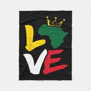 Cobertor De Velo Mapa de Amor Mês da História Afro-Americana Homens