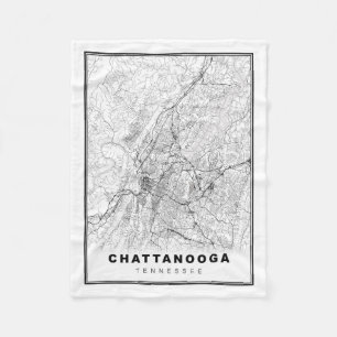 Cobertor De Velo Mapa de Chattanooga