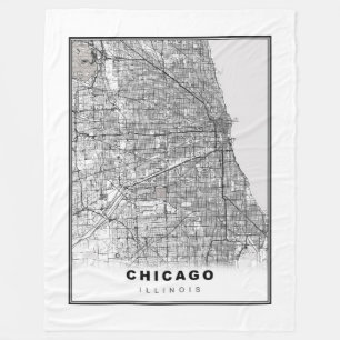 Cobertor De Velo Mapa de Chicago