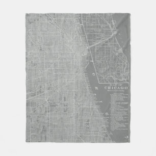 Cobertor De Velo Mapa de Chicago