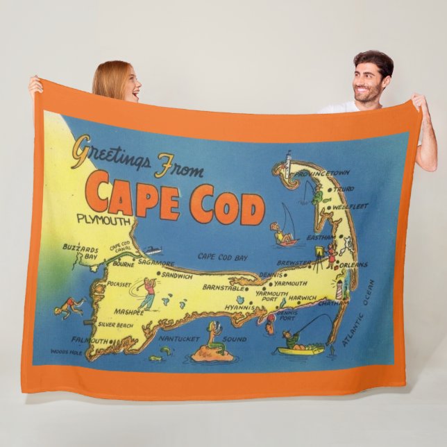 Cobertor De Velo Mapa de Cumprimentos Cape Cod (In Situ)