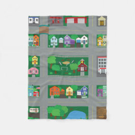 Cobertor De Velo Mapa de estradas da cidade do carro do brinquedo