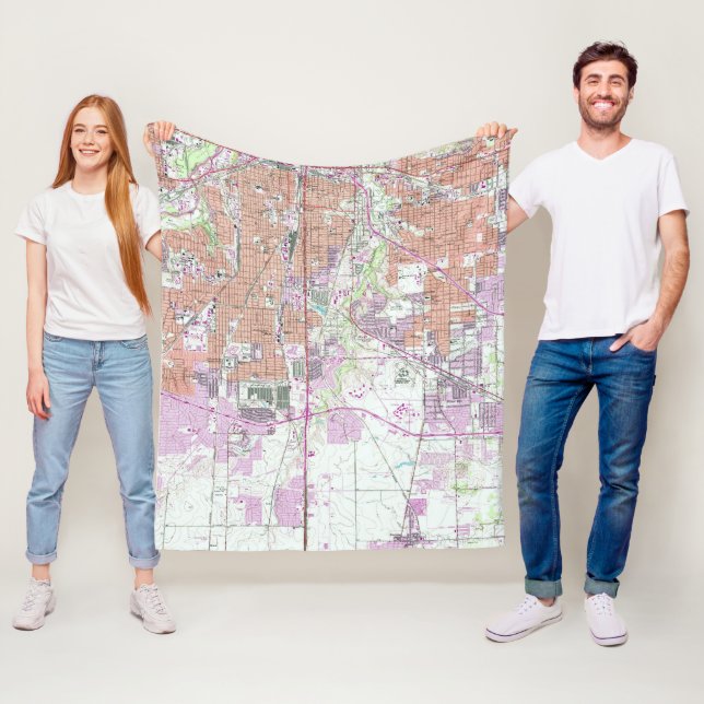 Cobertor De Velo Mapa de Forte Worth Texas (1955) 2 (In Situ)