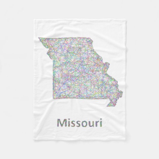 Cobertor De Velo Mapa de Missouri (Frente)