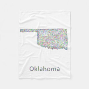 Cobertor De Velo Mapa de Oklahoma