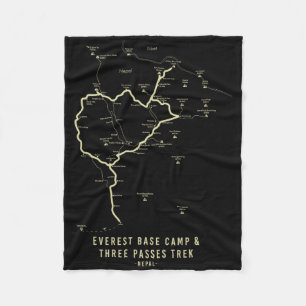 Cobertor De Velo Mapa de Trilha do Campo Base do Everest 
