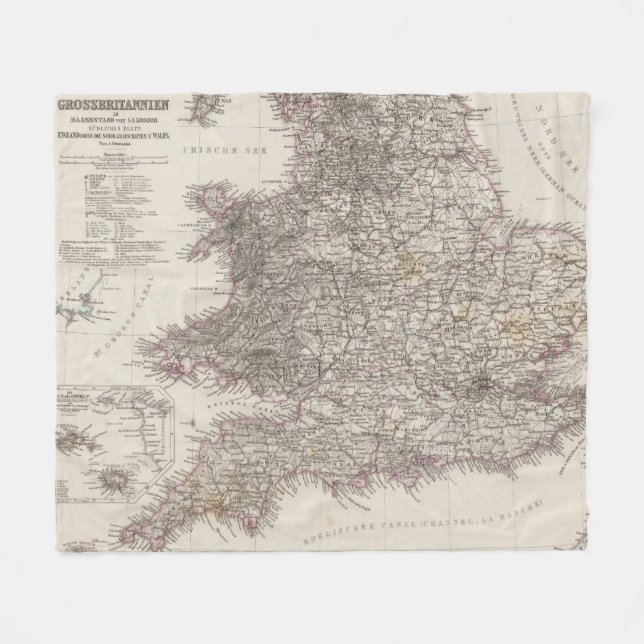 Cobertor De Velo Mapa do atlas de Inglaterra (Frente (Horizontal))