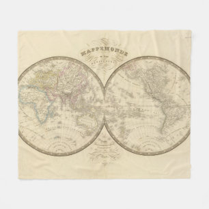 Cobertor De Velo Mapa do atlas de mundo