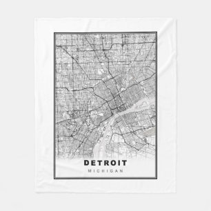 Cobertor De Velo Mapa do Detroit