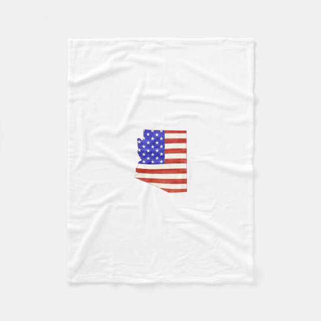 Cobertor De Velo Mapa do estado da silhueta dos EUA da arizona (Frente)