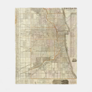 Cobertor De Velo Mapa do guia de Blanchard de Chicago