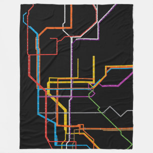 Cobertor De Velo Mapa do metrô da cidade