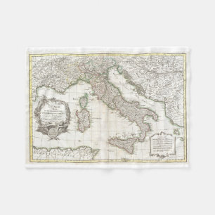 Cobertor De Velo Mapa do vintage de Italia (1770)