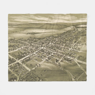 Cobertor De Velo Mapa do Vintage Pictorial de Gettysburg PA (1888)
