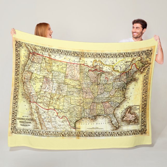 COBERTOR DE VELO MAPA DOS ESTADOS UNIDOS (In Situ)