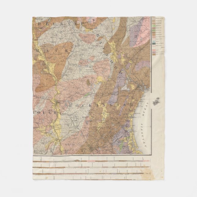 Cobertor De Velo Mapa Geological de New Hampshire 4 (Frente)