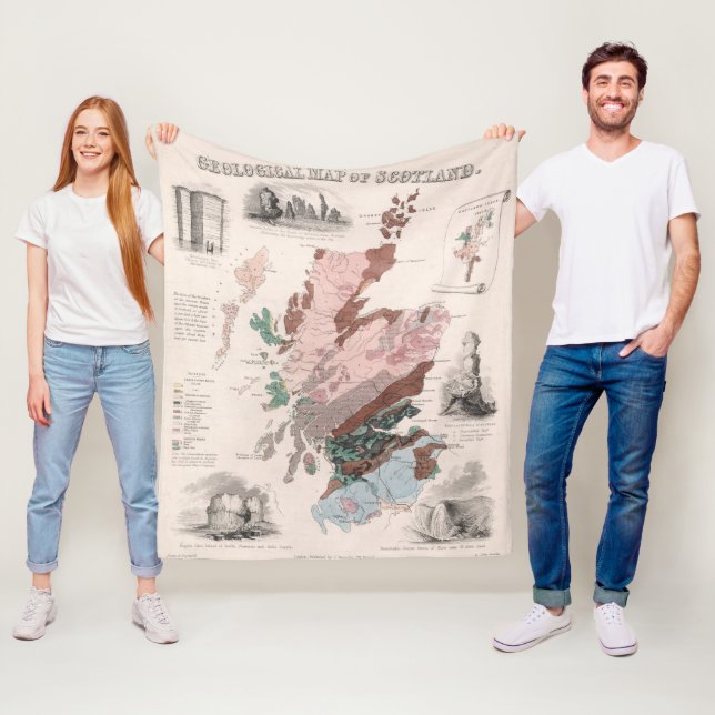 Cobertor De Velo Mapa Geological de Scotland (In Situ)