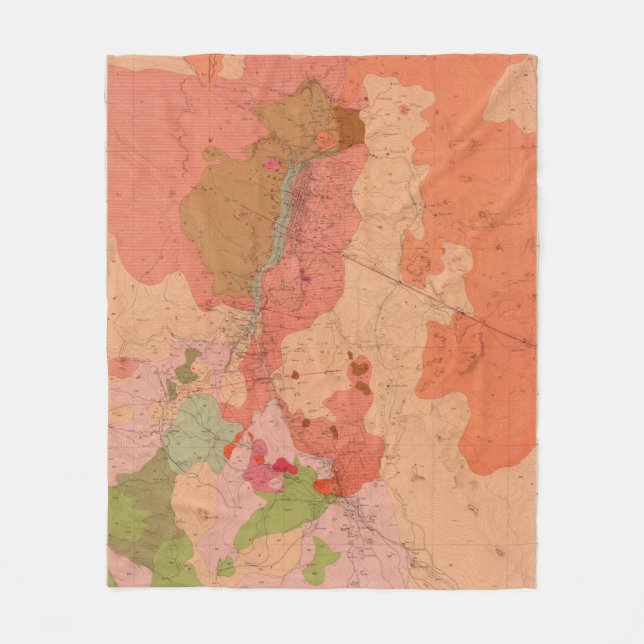 Cobertor De Velo Mapa Geological do distrito de Washoe (Frente)