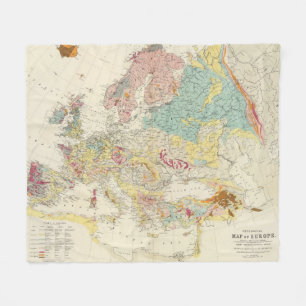 Cobertor De Velo Mapa Geological Europa